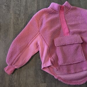 Blue B • Hot Pink Teddy Fleece Pullover